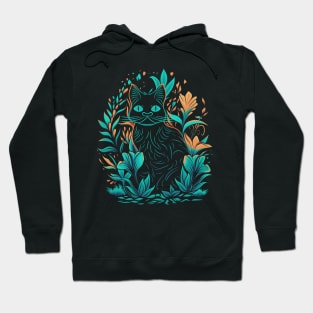 Purrfectly Wonderland - whimsical color cat Hoodie